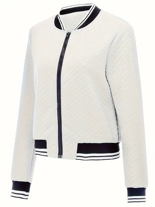 Blush Blossom Bomber Jacket For Woman