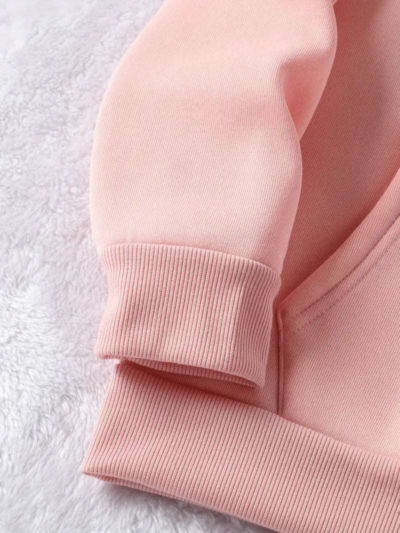 Kawaii Bear Pink Hoodie For Woman