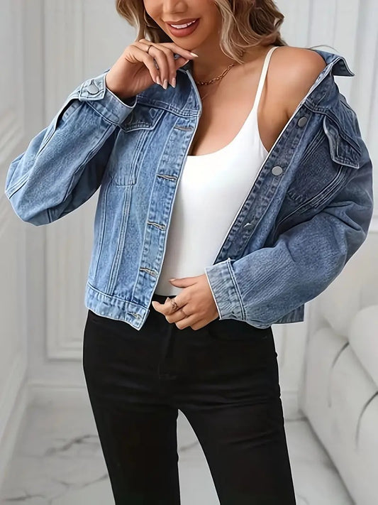 Blue Denim Jacket For Woman