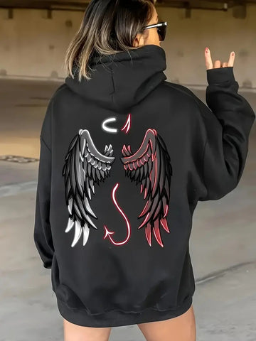 White Wing Hoodie For Women