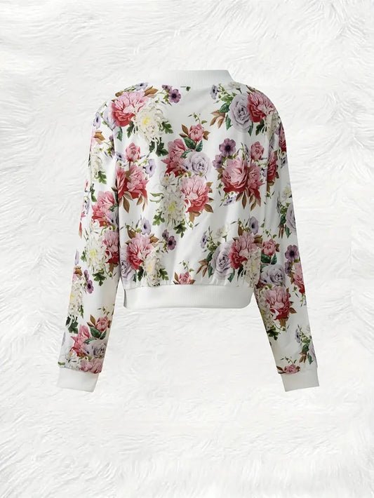 Floral Serenity Jacket For Woman