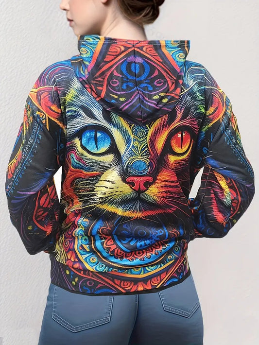 Cute Cat Hoodies For Woman