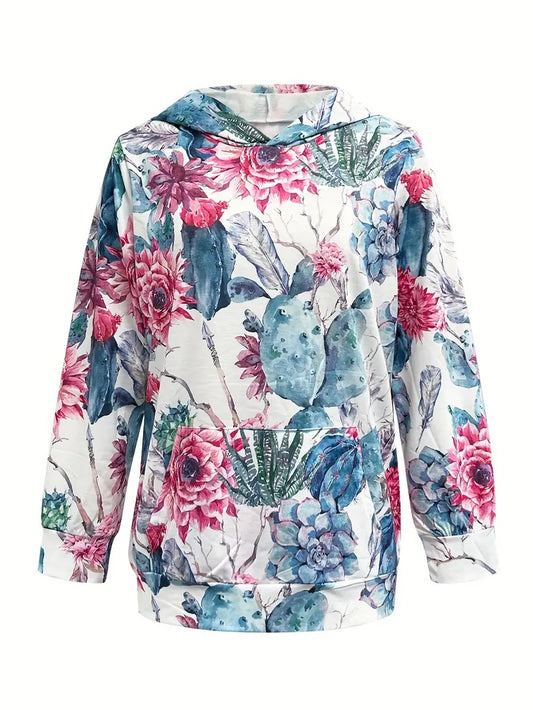 Floral Bloom Hoodie For Woman