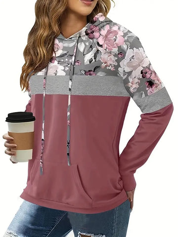 Floral Bloom Hoodie For Woman