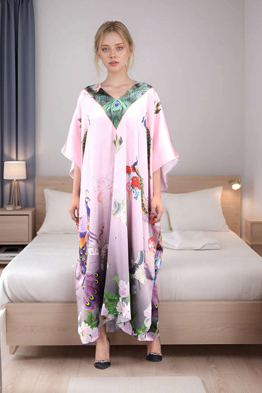 White Leaf Serenity Caftan For Woman