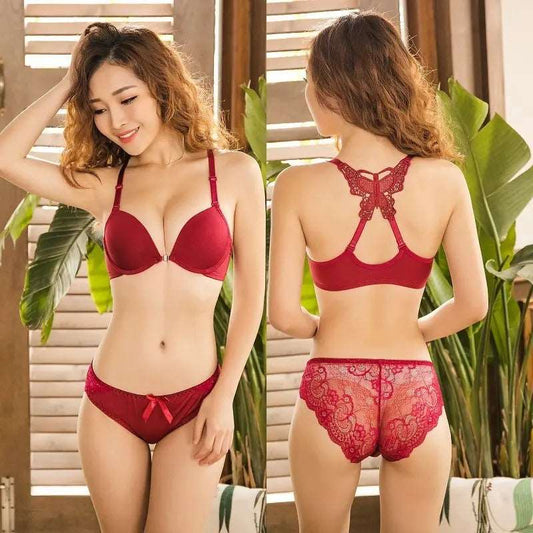 Red Butterfly Back Bra – Stylish & Comfortable Lingerie For Woman